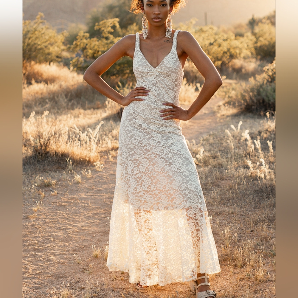 Joyfolie Carmel Slip Dress